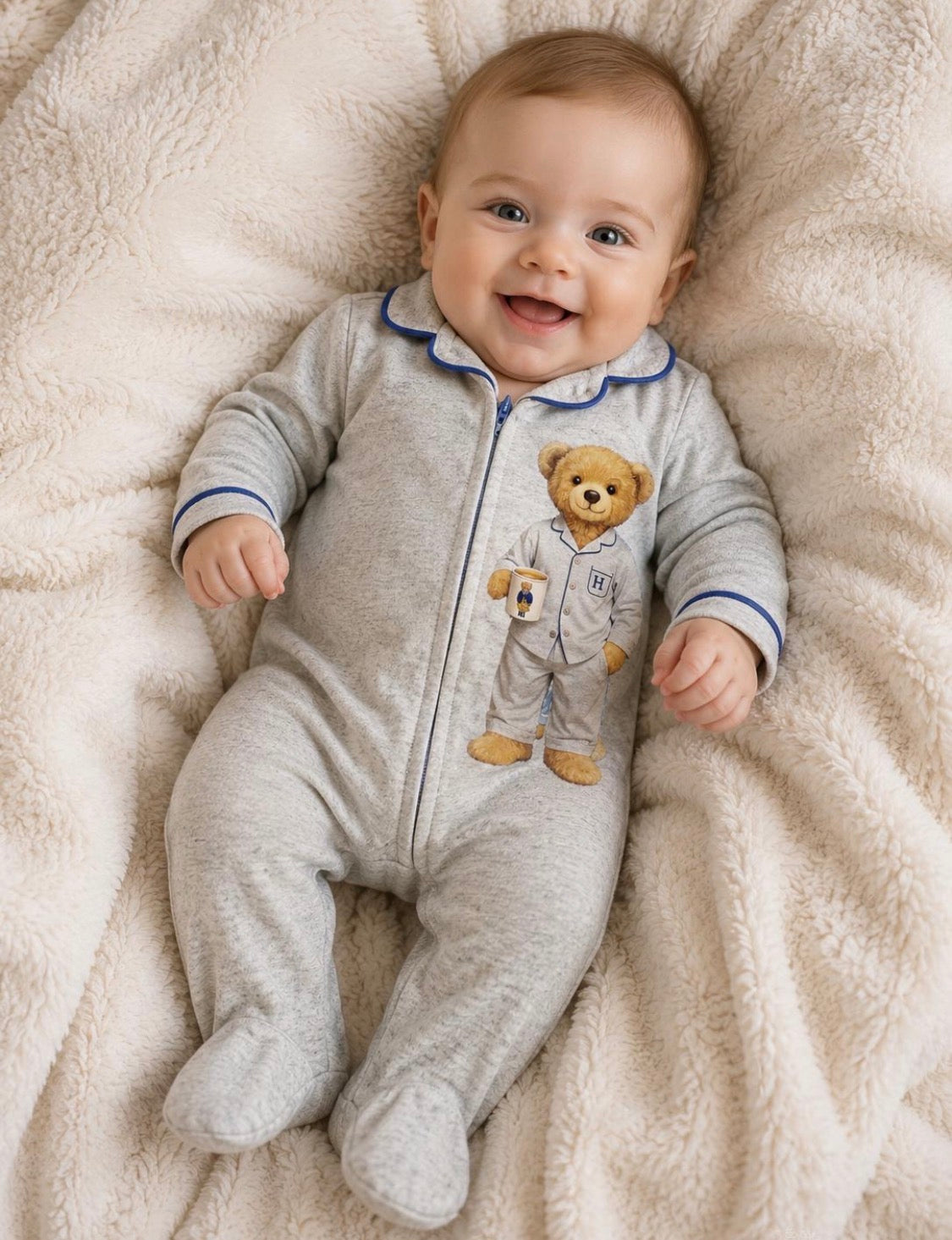 **2026 Hush sleepwear bamboo cotton 2pc pajama- grey 12m-16yrs