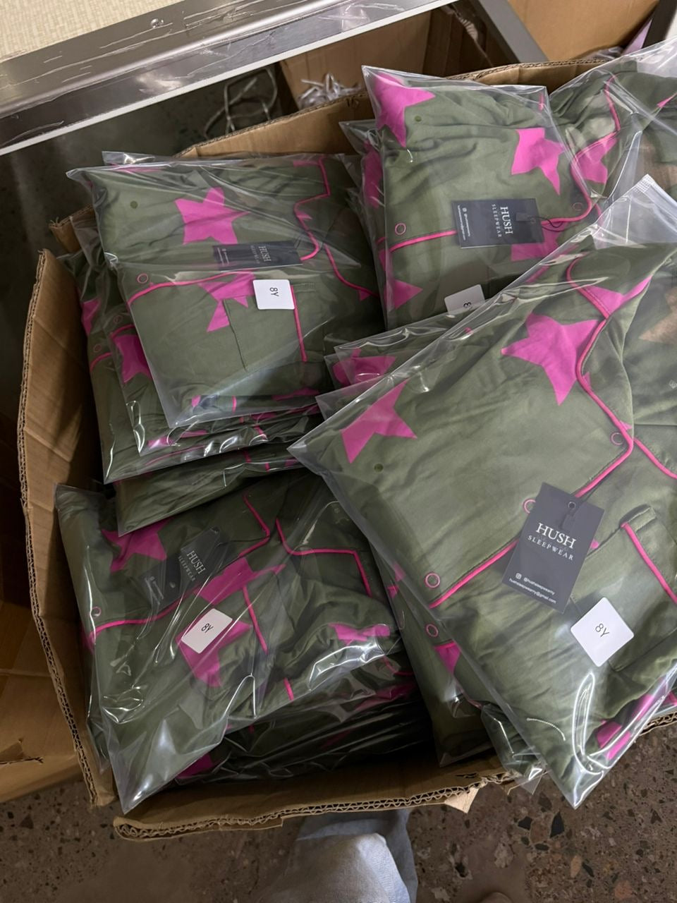 2026 new HUSH grandpa bamboo cotton pjs black star 18m-16yrs