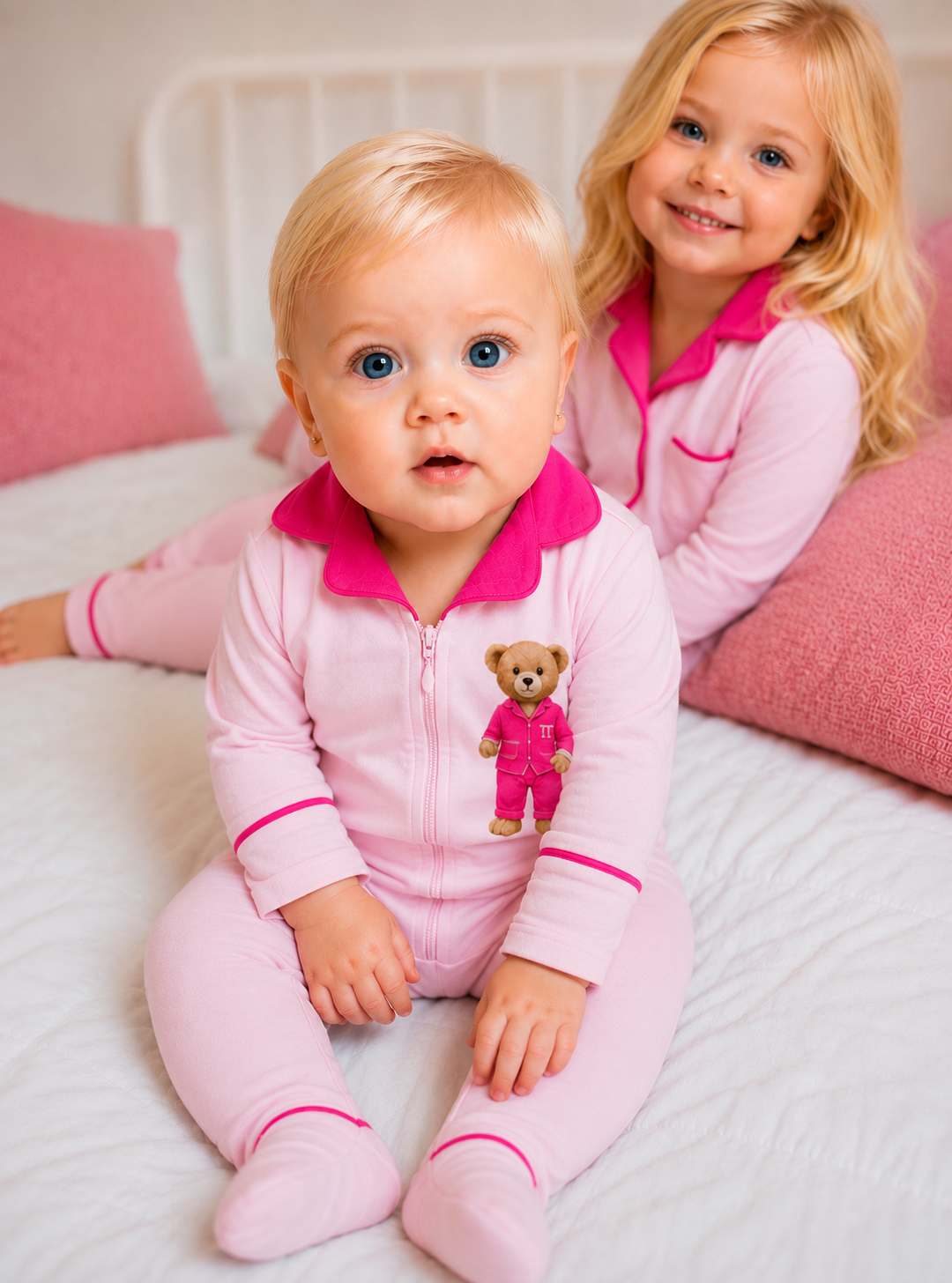 **PREORDER 2027 Hush sleepwear bamboo cotton 2pc pajama-light pink 12m-16yrs