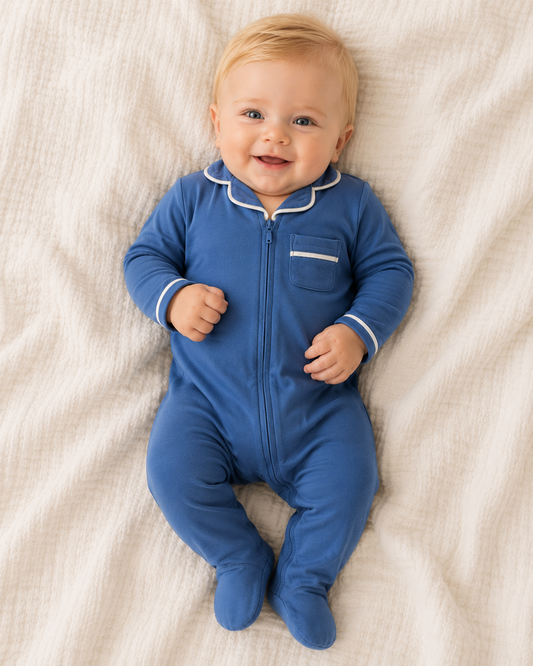 Hush baby sleepwear baby zipper BAMBOO cotton footie 6 colors
