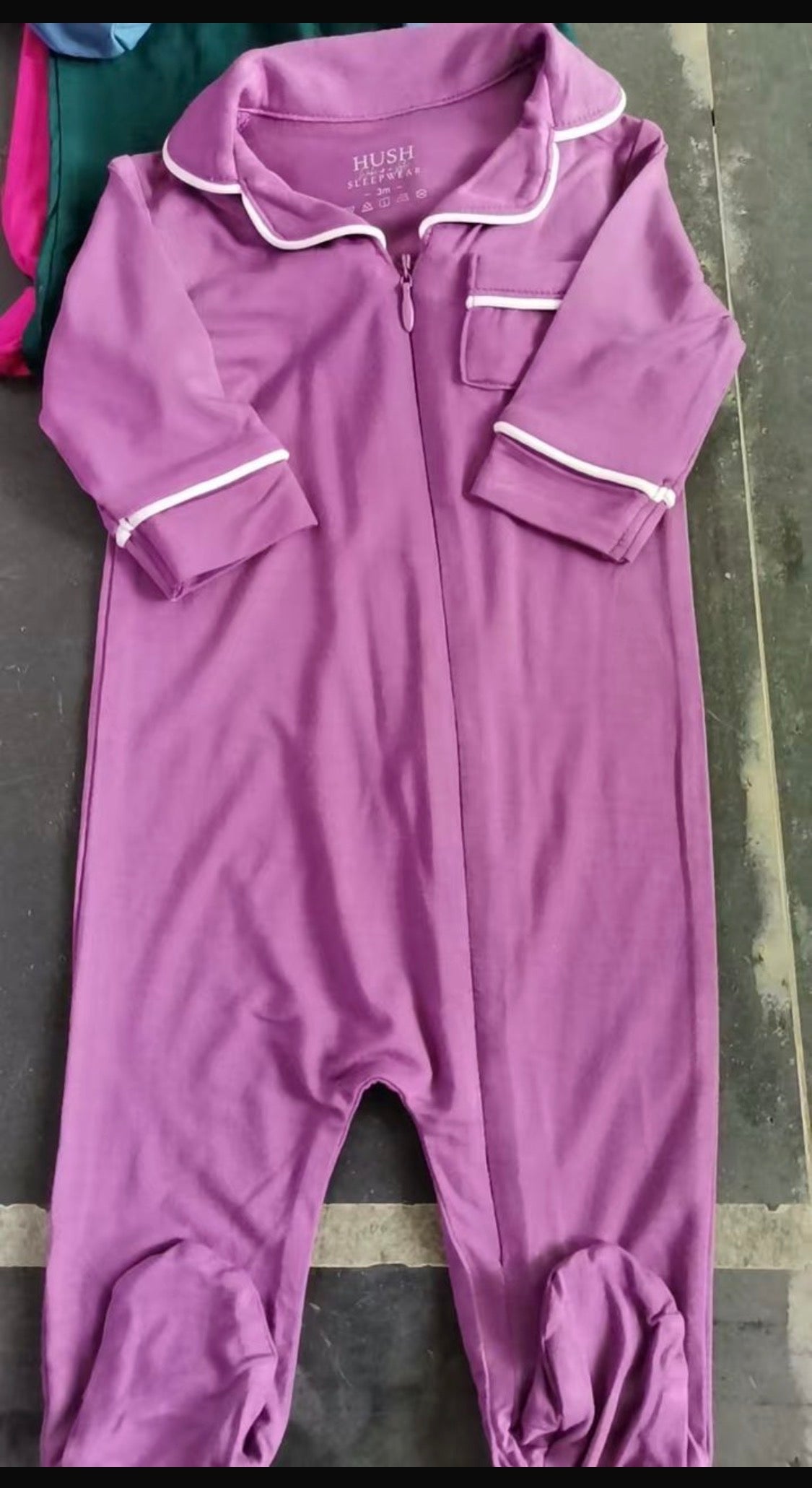 Hush baby sleepwear baby zipper BAMBOO cotton footie 6 colors
