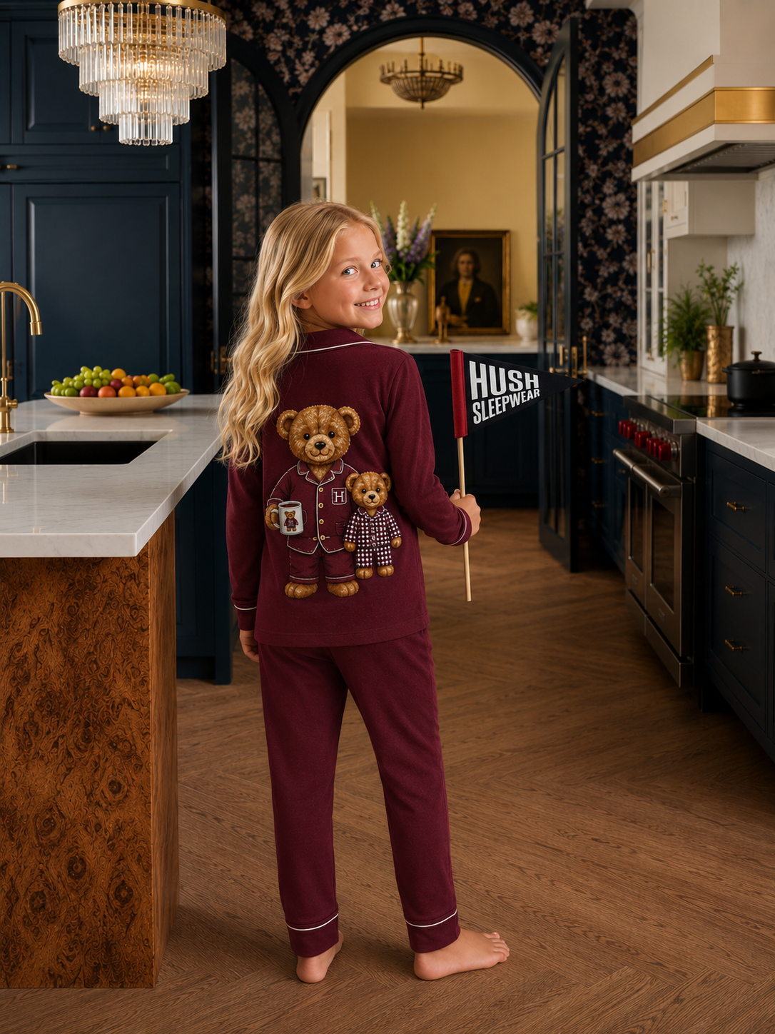 **PREORDER 2027 Hush sleepwear bamboo cotton 2pc pajama- wine 12m-16yrs