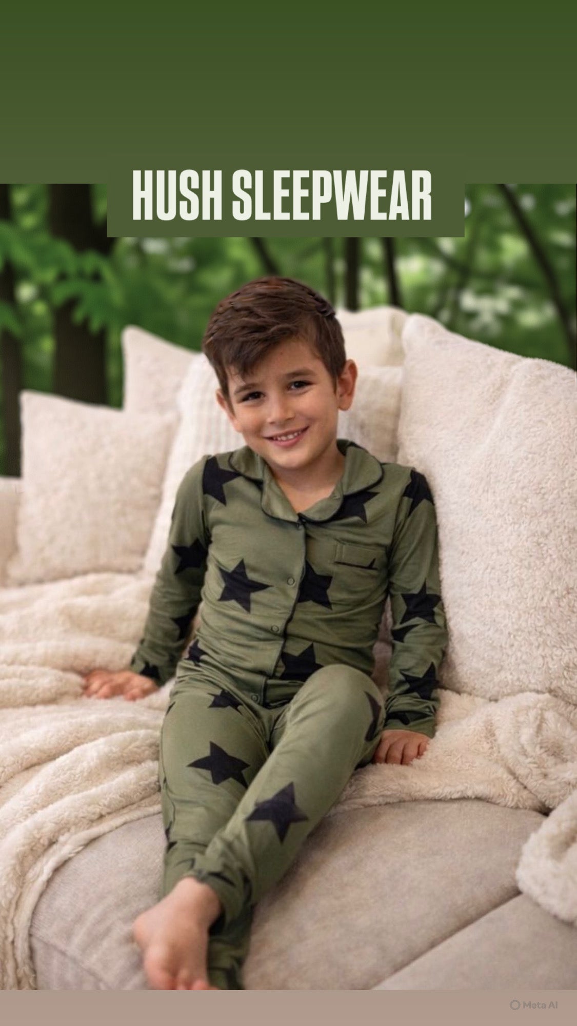 2026 new HUSH grandpa  bamboo cotton pjs star 18m-16yrs