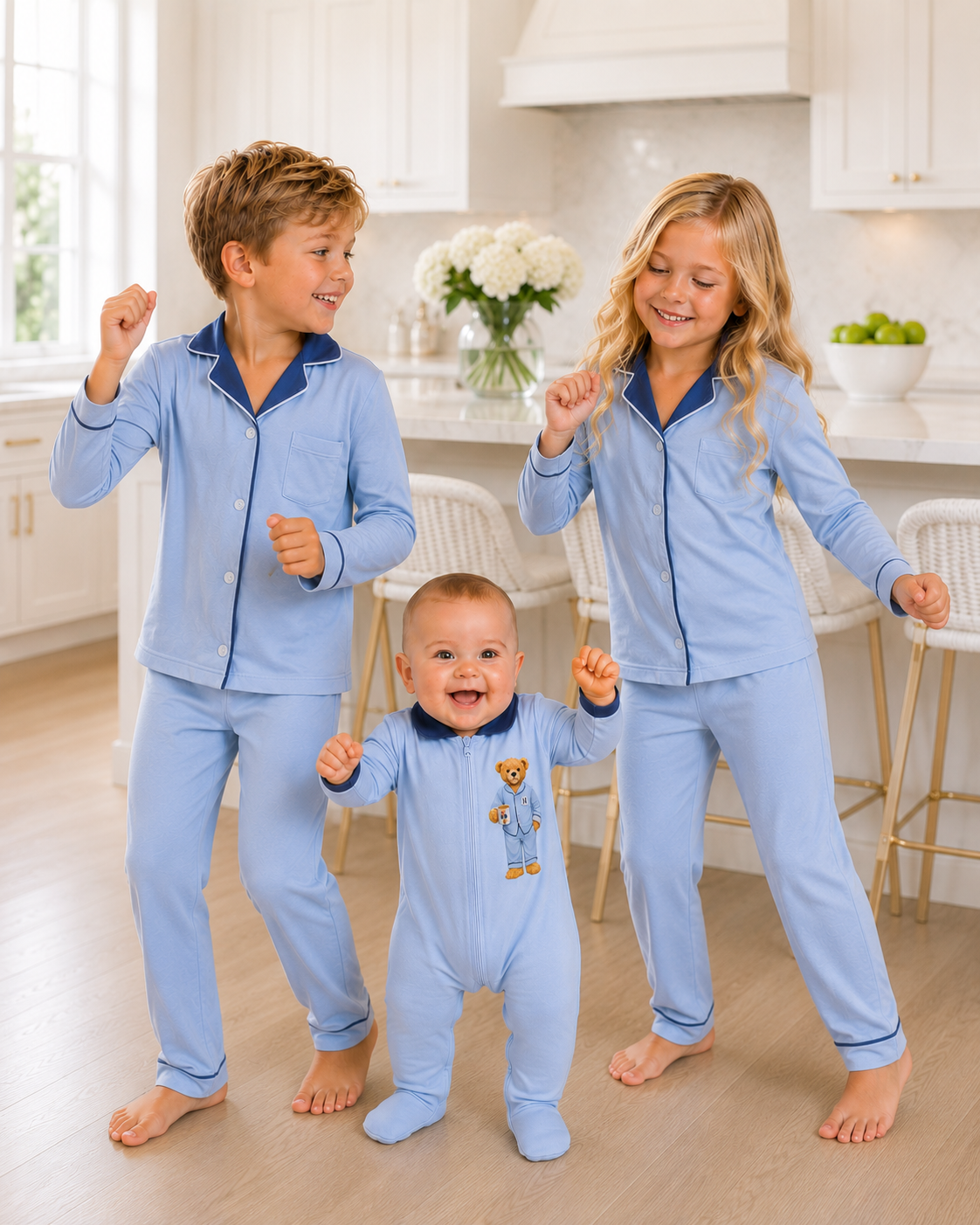 **PREORDER 2027 Hush sleepwear bamboo cotton 2pc pajama-light blue 12m-16yrs