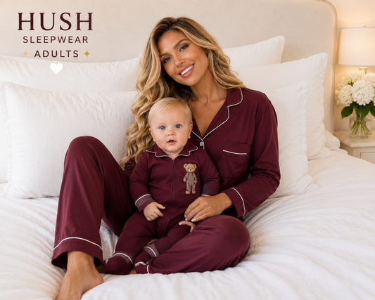 Hush sleepwear bamboo cotton 2pc pajama- ADULT SIZE